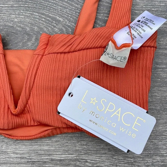 L*Space Pointelle Rib Lee Lee Top & Pointelle Rib Court Bottoms in sunset - Picture 12 of 16